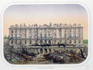 Chateau de Meudon于1870年被普鲁士军队轰炸，c.1871 作者 法语学校